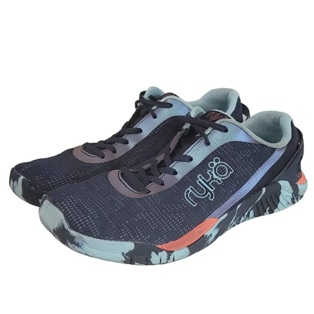 Ryka Women's Fierce XT Training tennis Shoes Size 9.5M Black & Blue